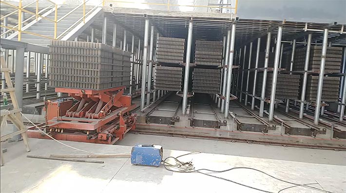 免燒磚軌道窯、免燒磚養(yǎng)護窯